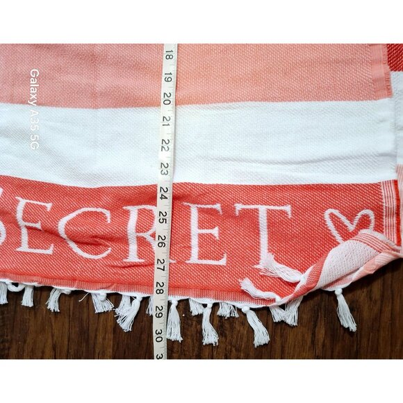 Victoria’s Secret Blanket White And Pink Color, 50" X 60" - Picture 5 of 5